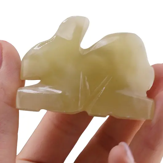 Figurina slefuita din Onix de Pakistan, iepure - 4cm, imagine 3