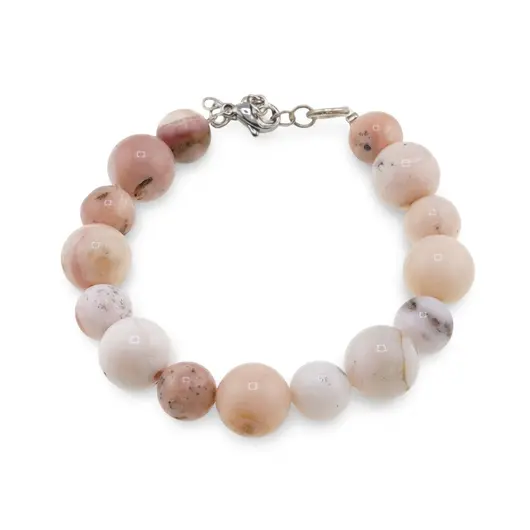 Bratara Opal roz sfere, 10-12mm