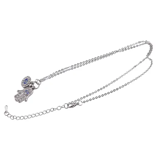 Colier feng shui cu charmuri Hamsa si Ochi Protector