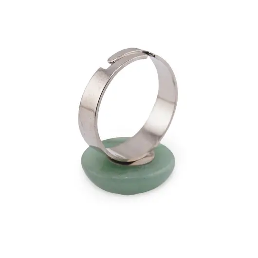 Inel reglabil Aventurin rotund, 16mm, imagine 2