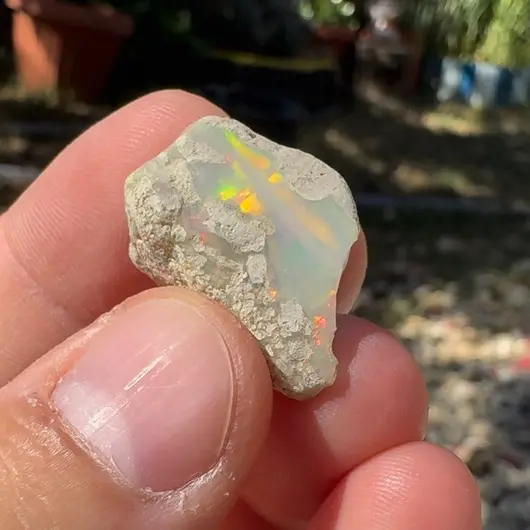 Opal Etiopian de Foc, brut, E20, imagine 2