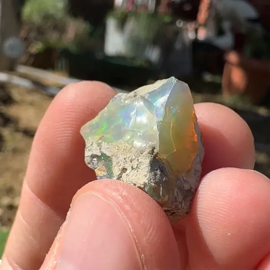Opal Etiopian de Foc, brut, E27, imagine 2