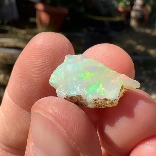 Opal Etiopian de Foc, brut, E30, imagine 2