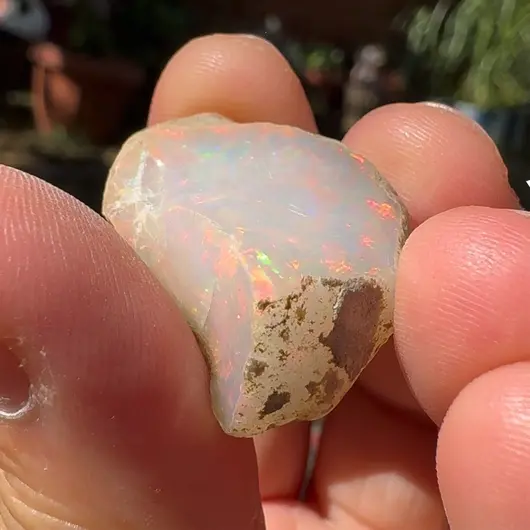 Opal Etiopian de Foc, brut, E32, imagine 2