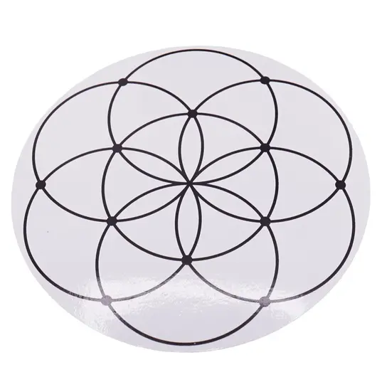 Abtibild sticker Feng Shui cu Samanta vietii - alb, 12cm