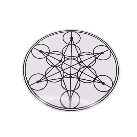 Abtibild sticker Feng Shui Cubul lui Metatron - alb, 12cm
