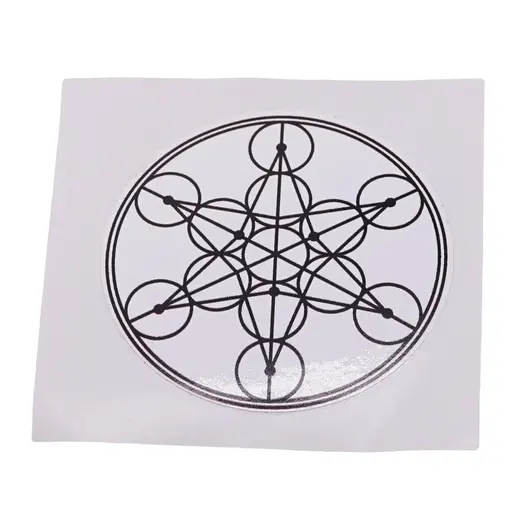 Abtibild sticker Feng Shui Cubul lui Metatron - alb, 5,5cm