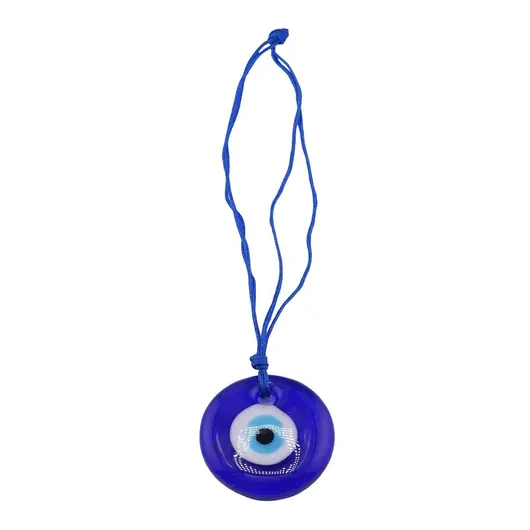 Amuleta Feng Shui rotunda cu ochi protector din sticla, 3cm