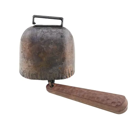 Decoratiune vintage clopot pastoral vintage din alama, 15cm