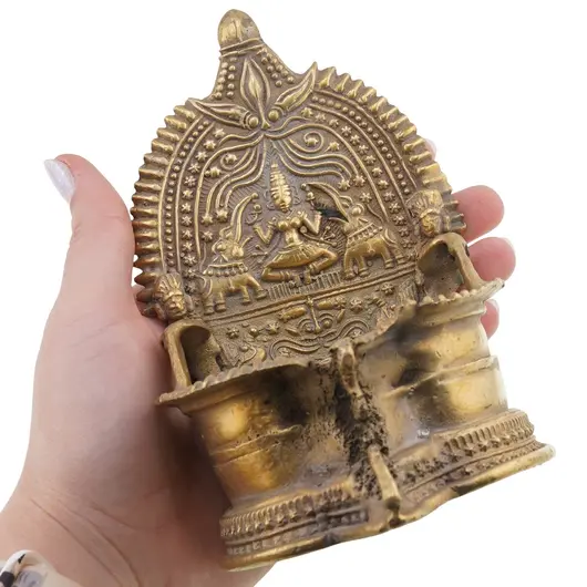 Decoratiune vintage din alama lampa Kamakshi - 13,5cm, imagine 3