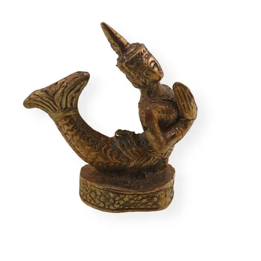 Decoratiune vintage din alama Suvannamaccha, 7cm, imagine 2