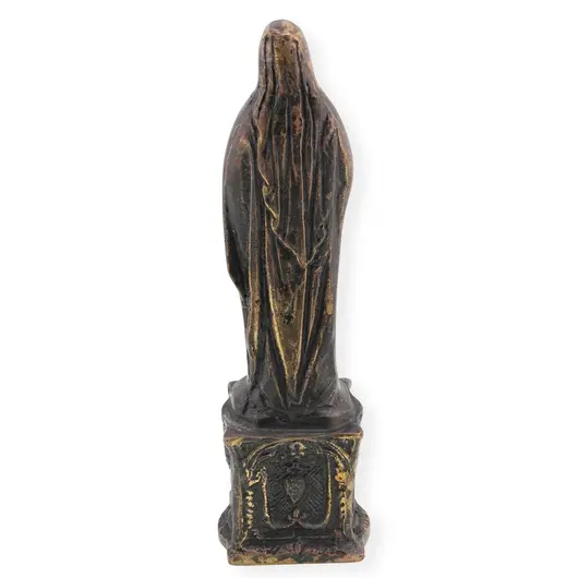 Decoratiune vintage din bronz Santa Maria, 17cm, imagine 2