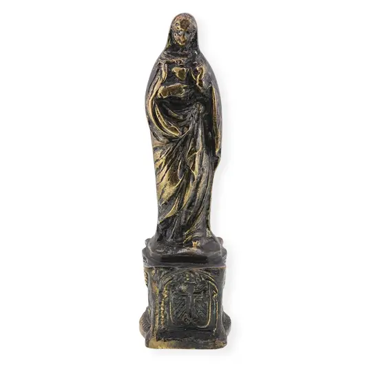 Decoratiune vintage din bronz Santa Maria, 17cm