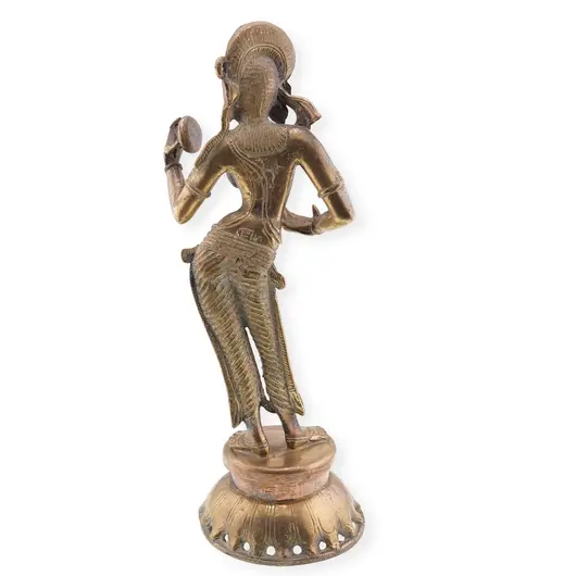 Decoratiune vintage din bronz zeita Parvati - 30,5cm, imagine 2