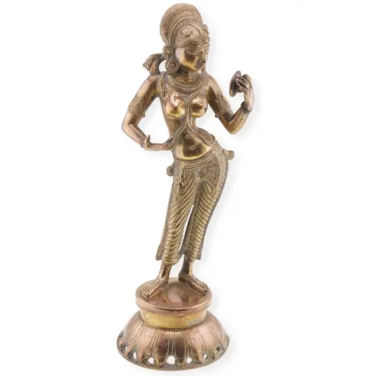 Decoratiune vintage din bronz zeita Parvati - 30,5cm