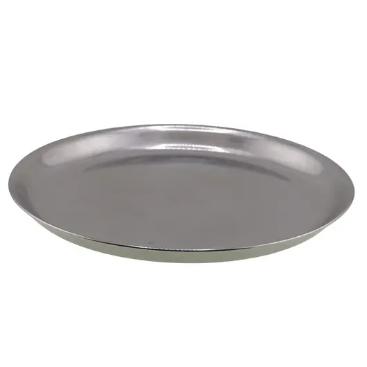 Farfurie metalica decorativa vintage simpla, model clasic - 9,5cm, imagine 2
