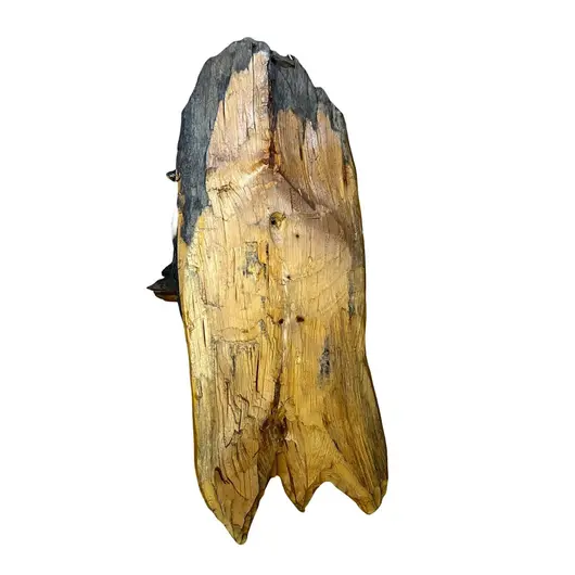 Masca decorativa vintage din lemn sculptat manual, chip barbatesc - 44cm, imagine 2