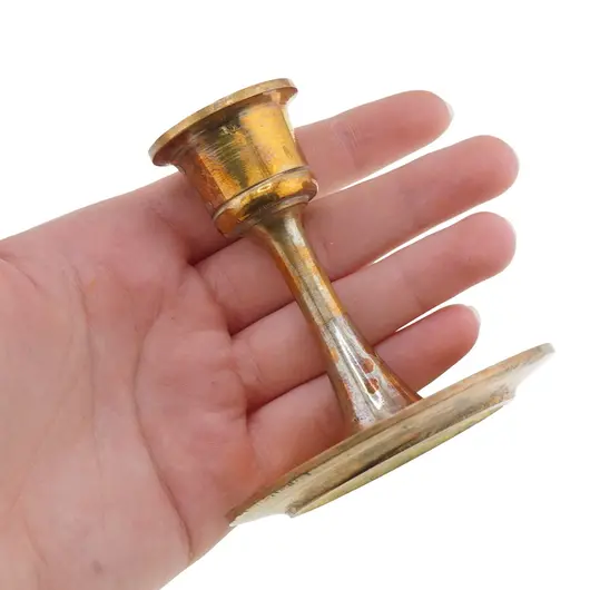 Sfesnic clasic vintage din alama, 7cm, imagine 3