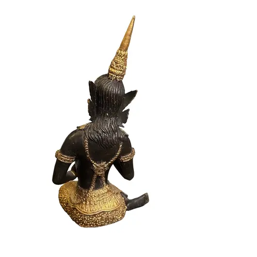 Statueta vintage Teppanom din bronz cu detalii aurii - 21cm, imagine 2