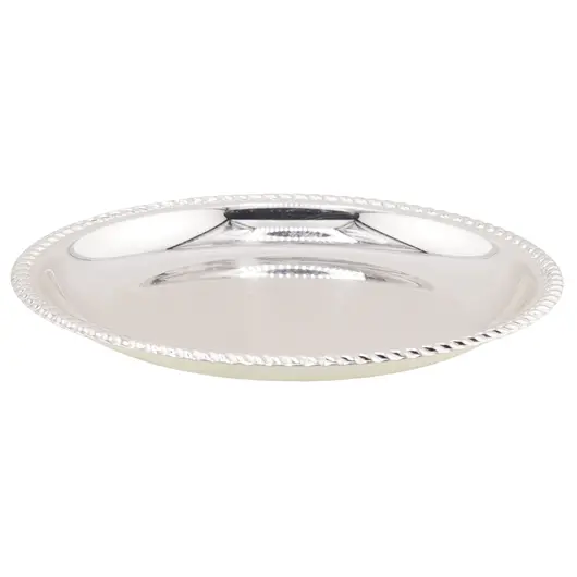 Tavita metalica decorativa vintage cu margine impletita - 9,5cm, imagine 2