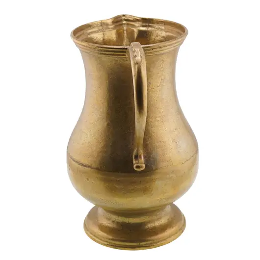 Ulcior vintage din alama cu maner gravat, 18cm, imagine 2