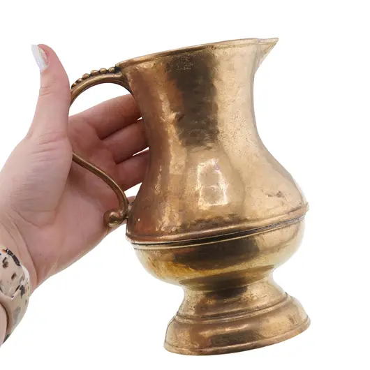 Ulcior vintage din alama cu maner ornamentat, 16cm, imagine 3