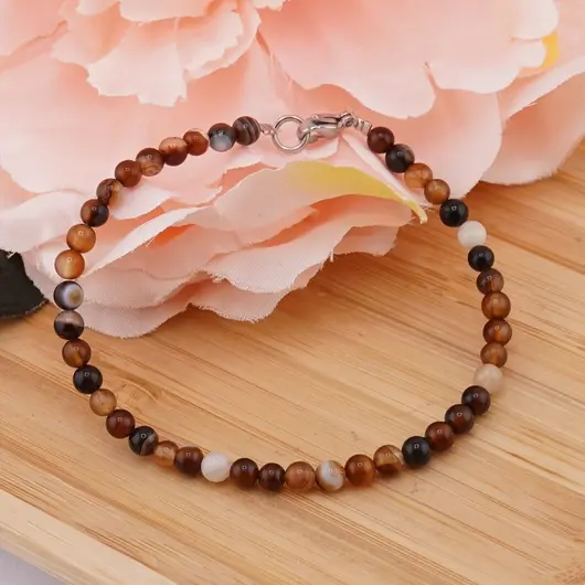 Bratara Agat maro sfere 4mm, imagine 2