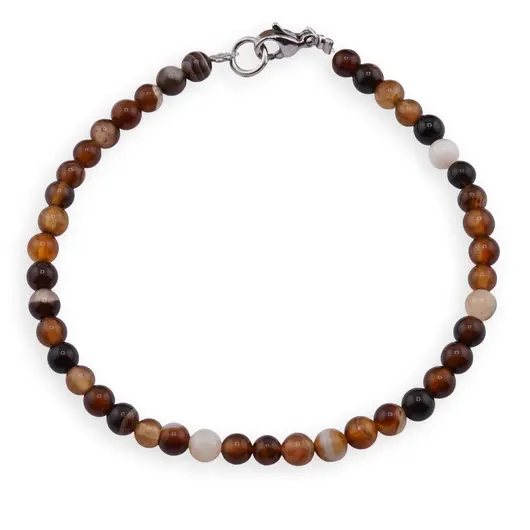 Bratara Agat maro sfere 4mm
