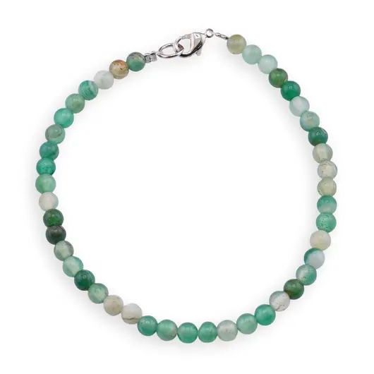 Bratara Agat verde sfere 4mm