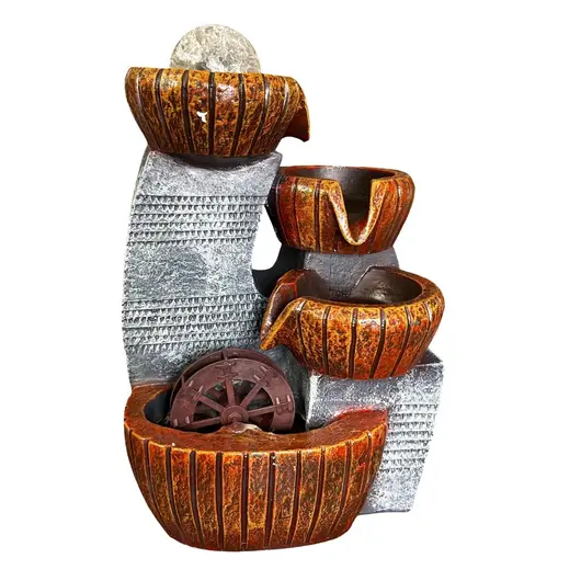Fantana arteziana electrica, decoratiune Feng Shui pentru interior, model moara