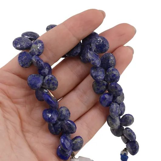 Sirag unicat briolete fatetate Lapis Lazuli, M2, imagine 3