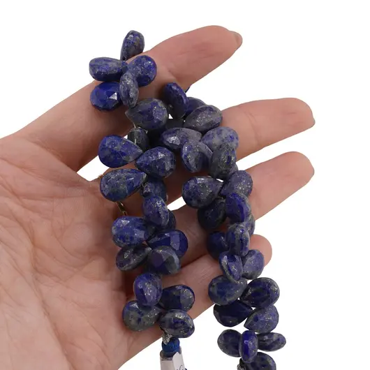 Sirag unicat briolete fatetate Lapis Lazuli, M6, imagine 3