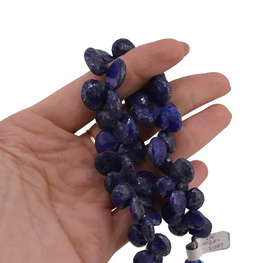 Sirag unicat briolete fatetate Lapis Lazuli, M7, imagine 3