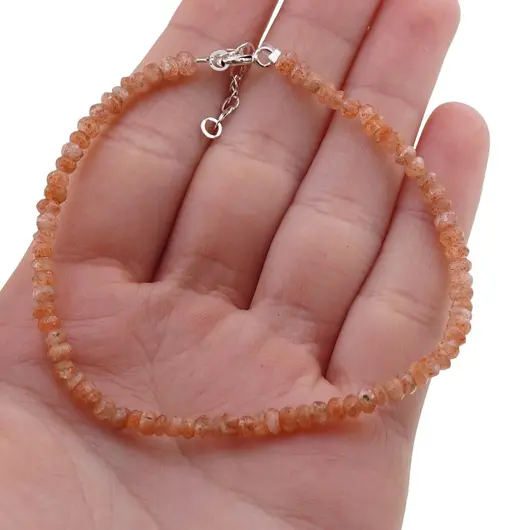 Bratara Piatra Soarelui discuri fatetate cu Argint 925, 3-4mm, imagine 4