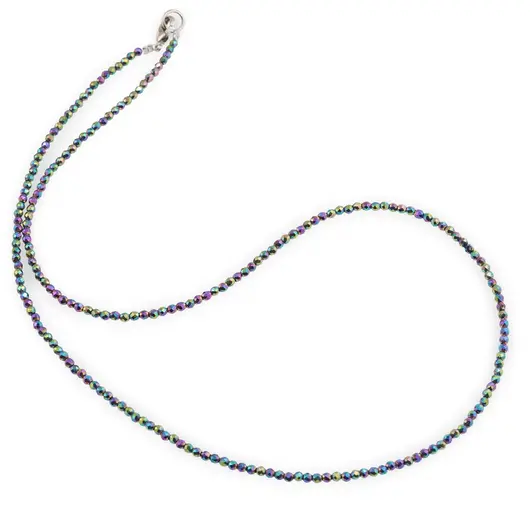 Colier Hematit electroplacat sfere fatetate, 2mm