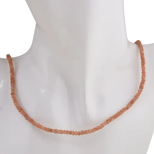 Colier Piatra Soarelui discuri fatetate cu Argint 925, 3-4mm, imagine 3