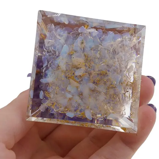 Piramida orgon Copacul vietii - Opalit si Ametist, 5cm, imagine 3