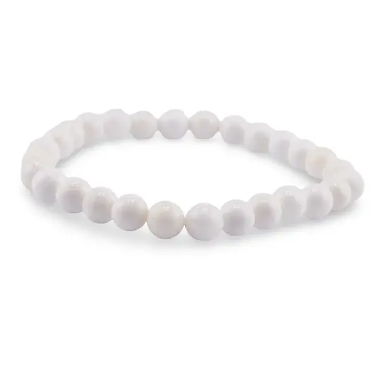 Bratara Coral 6mm, pe elastic, 19cm, imagine 2