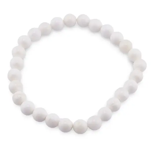 Bratara Coral 6mm, pe elastic, 19cm