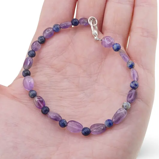 Bratara Regina Stelelor - Ametist 4-6mm si Lapis Lazuli 4mm, imagine 3