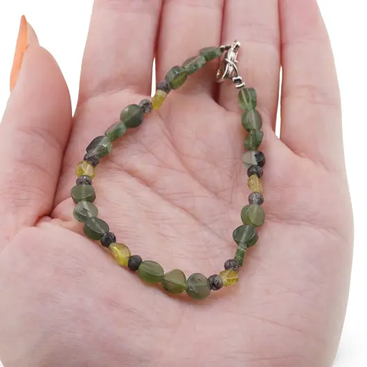 Bratara Talismanul Vindecarii - Peridot, Jad 4-6mm si Cuart turmalinat 4mm, imagine 3