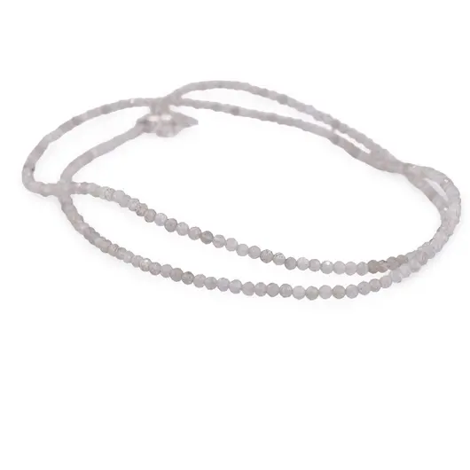 Colier Labradorit pietre micro fatetate 2mm si Argint 925, imagine 2