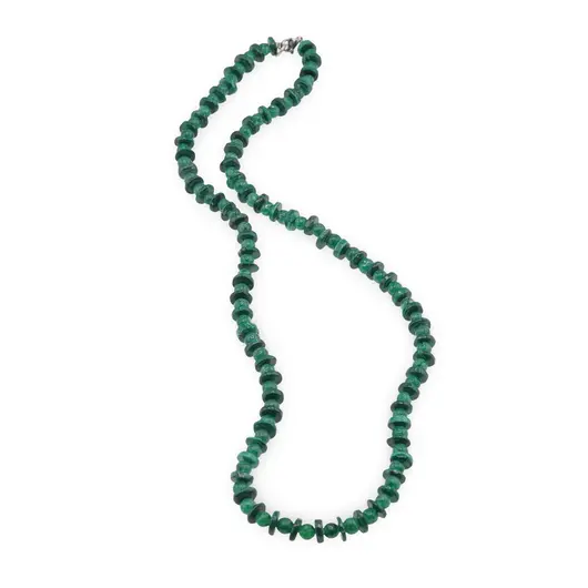 Colier Malachit heishi 6mm si Jad sfere 4-5mm