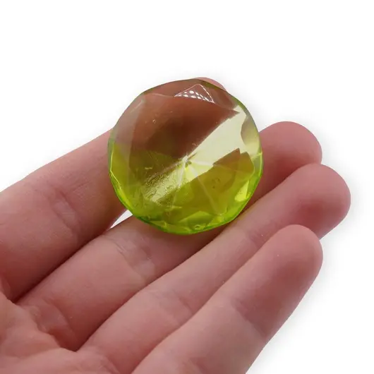 Cristal decorativ din sticla K9, diamant, mic plat - 3cm, verde deschis, imagine 2