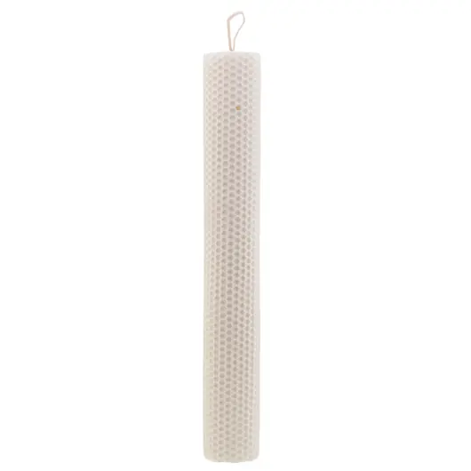 Lumanare fagure din ceara de albine naturala, 33cm - alba