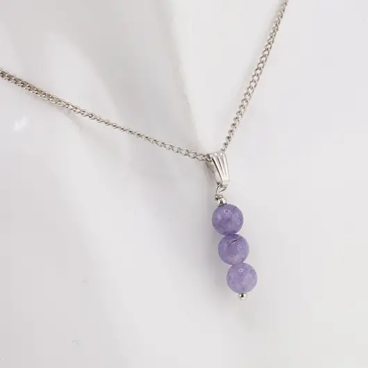 Pandantiv Angelit violet sfere, 6mm, imagine 2