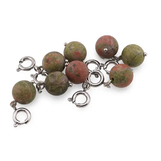 Pandantiv / Breloc cu Unakit mat sfera, 10mm, imagine 2