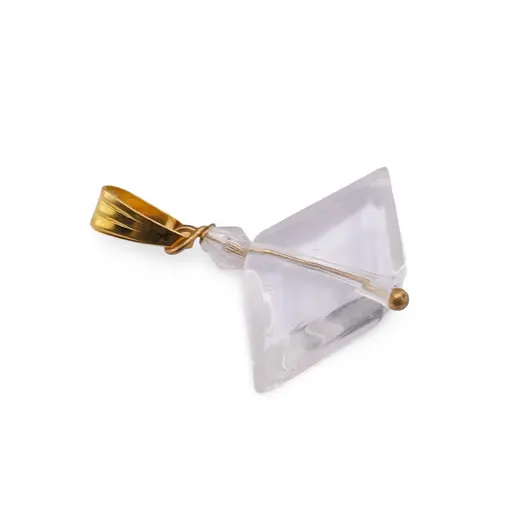 Pandantiv Cristal de stanca cu doua varfuri, 20-23mm