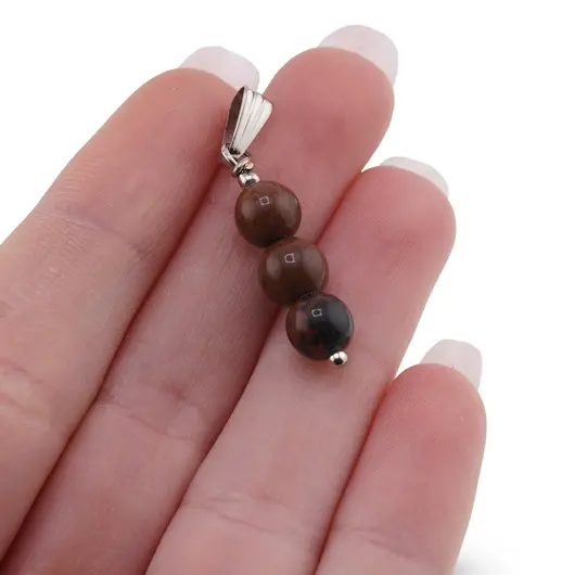 Pandantiv Obsidian Mahon sfere, 6mm, imagine 3
