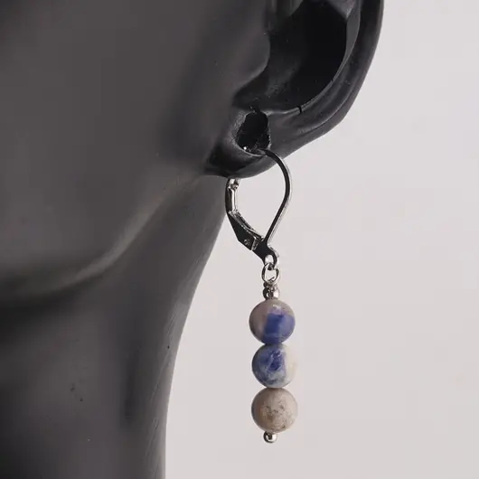 Set Cercei si Pandantiv Sodalit sfere, 6mm, imagine 3